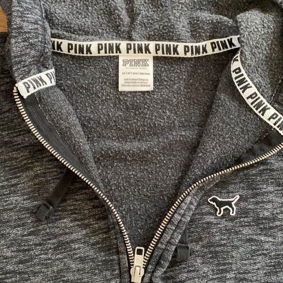 PINK VICTORIA’S SECRET MARLED GRAY HOODIE - Picture 8 of 15